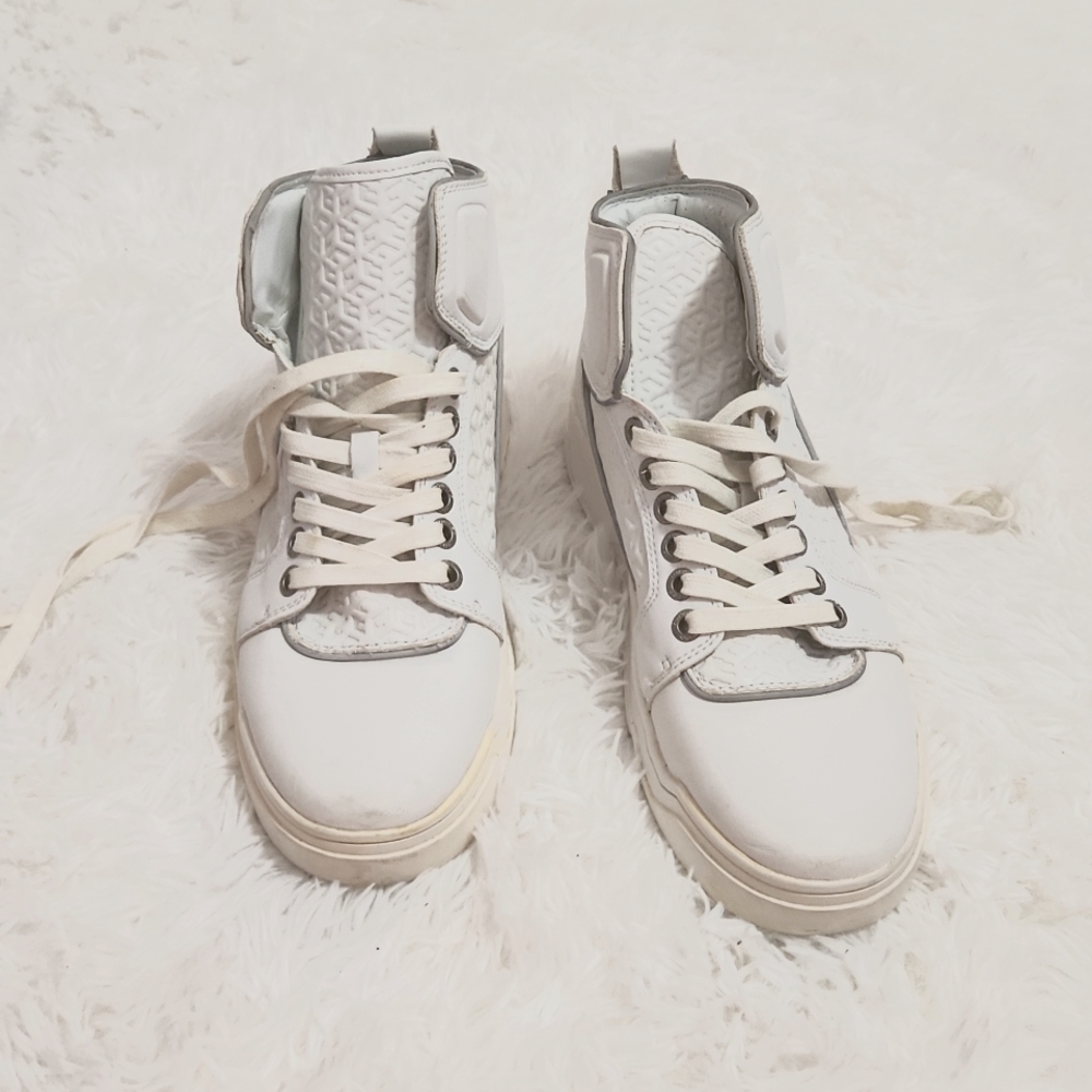 Guess hightop sneakers for men in white  color.